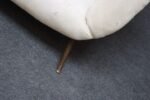 Vintage Italian Modern Curved Sofa on Brass Splayed Legs - Image 39