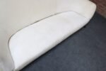 Vintage Italian Modern Curved Sofa on Brass Splayed Legs - Image 27