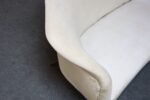 Vintage Italian Modern Curved Sofa on Brass Splayed Legs - Image 25