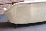 Vintage Italian Modern Curved Sofa on Brass Splayed Legs - Image 21