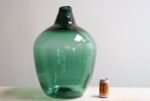 Vintage French Blown Glass Wide Neck Demijohn Carboy in Teal Green - Image 15