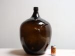 Vintage French Amber Glass Demijohn / Bonbonne Ambrée Brune - Image 14