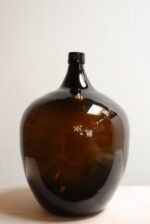 Vintage French Amber Glass Demijohn / Bonbonne Ambrée Brune - Image 3