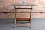 Vintage Industrial Anco Bilt Cast Iron and Oak Drafting Table with Steel Surface - Image 6