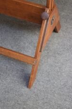 Vintage Industrial Anco Bilt Cast Iron and Oak Drafting Table with Steel Surface - Image 23