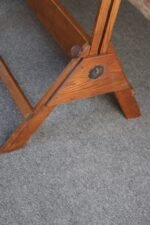 Vintage Industrial Anco Bilt Cast Iron and Oak Drafting Table with Steel Surface - Image 21