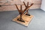 Vintage Industrial Anco Bilt Cast Iron and Oak Drafting Table with Steel Surface - Image 17