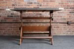 Vintage Industrial Anco Bilt Cast Iron and Oak Drafting Table with Steel Surface - Image 7