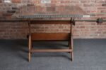 Vintage Industrial Anco Bilt Cast Iron and Oak Drafting Table with Steel Surface - Image 11