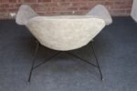 Wide Vintage Italian Metal and Velvet Lounge Chair by Augusto Bozzi for Saporiti - Image 13
