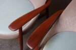 Pair of Vintage Italian Slipper Chairs in Walnut and Mohair by Fratelli Marelli - Image 16
