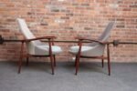 Pair of Vintage Italian Slipper Chairs in Walnut and Mohair by Fratelli Marelli - Image 8