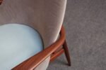 Pair of Vintage Italian Slipper Chairs in Walnut and Mohair by Fratelli Marelli - Image 24