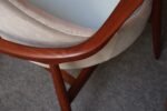 Pair of Vintage Italian Slipper Chairs in Walnut and Mohair by Fratelli Marelli - Image 27