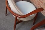 Pair of Vintage Italian Slipper Chairs in Walnut and Mohair by Fratelli Marelli - Image 25