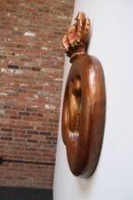 Vintage Jo Mead Painted Composite Pretzel and Crown Mirrored Bakery Trade Sign - Image 7