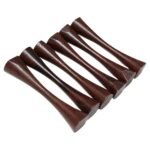 Set of Six Danish Modern Turned Rosewood Knife Rests with Box by Michael Bloch