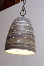 Vintage Matte Stoneware "Beehive" Pendant Lamp by Jane and Gordon Martz - Image 10