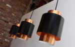 Set of Three Danish Tunika Copper Pendant Lamps by Jo Hammerborg for Fog & Mørup - Image 16