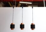 Set of Three Danish Tunika Copper Pendant Lamps by Jo Hammerborg for Fog & Mørup - Image 2
