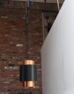 Set of Three Danish Tunika Copper Pendant Lamps by Jo Hammerborg for Fog & Mørup - Image 14