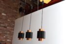 Set of Three Danish Tunika Copper Pendant Lamps by Jo Hammerborg for Fog & Mørup - Image 8