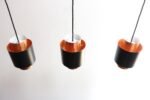 Set of Three Danish Tunika Copper Pendant Lamps by Jo Hammerborg for Fog & Mørup - Image 3