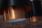 Set of Three Danish Tunika Copper Pendant Lamps by Jo Hammerborg for Fog & Mørup - Image 20