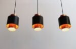 Set of Three Danish Tunika Copper Pendant Lamps by Jo Hammerborg for Fog & Mørup - Image 5