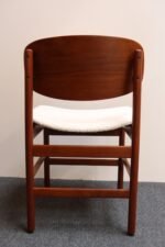Set of Eight Italian Modern Shell Dining Chairs in Teak and Bouclé by Saporiti - Image 19