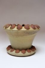 Large Mid-Century Modern Glazed Terracotta Planter with Saucer by Deanna Nichols - Image 2