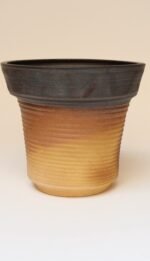 Mid-Century American Modern Ribbed Studio Pottery Planter Vase by Deanna Nichols - Image 2