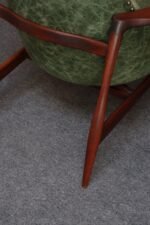 Pair of Scandinavian Modern Sculptural Walnut and Leather Petite Lounge Chairs - Image 18