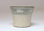 Vintage Beige and Light Blue Studio Pottery Planter Vase by Deanna Nichols - Image 2
