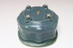 Petite Vintage Blue and Green Studio Pottery Square Planter by Deanna Nichols - Image 12
