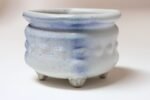 Vintage Cream and Blue Matte Glaze Studio Ceramic Planter by Deanna Nichols - Image 7