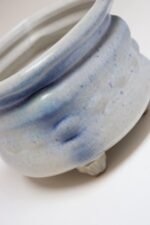 Vintage Cream and Blue Matte Glaze Studio Ceramic Planter by Deanna Nichols - Image 20