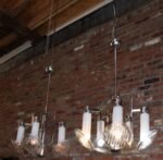 Pair of Vintage Italian "Headlight" Chandeliers by Carlo Nason for Mazzega - Image 11