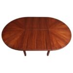 Vintage Italian Round Extendable Dining Table in Rosewood by Ico Parisi for MIM
