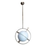 Vintage Italian Blue Glass "Saturn" Pendant After Gio Ponti and Pietro Chiesa
