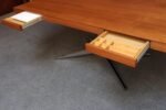 Vintage Florence Knoll Teak and Chromed-Steel Partner's Desk / Executive Desk - Image 30