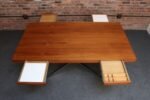 Vintage Florence Knoll Teak and Chromed-Steel Partner's Desk / Executive Desk - Image 14