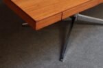 Vintage Florence Knoll Teak and Chromed-Steel Partner's Desk / Executive Desk - Image 22