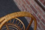 Vintage Italian Oval Bar Cart / Trolley on Caster Wheels in Bamboo and Rattan - Image 19