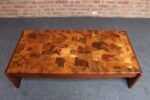 Brazilian Modern Rosewood and Copper Mosaic Coffee Table by Percival Lafer - Image 14