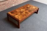 Brazilian Modern Rosewood and Copper Mosaic Coffee Table by Percival Lafer - Image 9