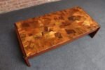 Brazilian Modern Rosewood and Copper Mosaic Coffee Table by Percival Lafer - Image 8