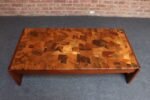 Brazilian Modern Rosewood and Copper Mosaic Coffee Table by Percival Lafer - Image 15