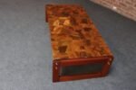 Brazilian Modern Rosewood and Copper Mosaic Coffee Table by Percival Lafer - Image 6
