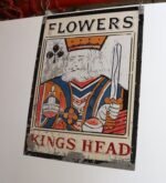 Early 20th Century Double-Sided "Kings Head" Hand Painted Metal English Pub Sign - Image 2